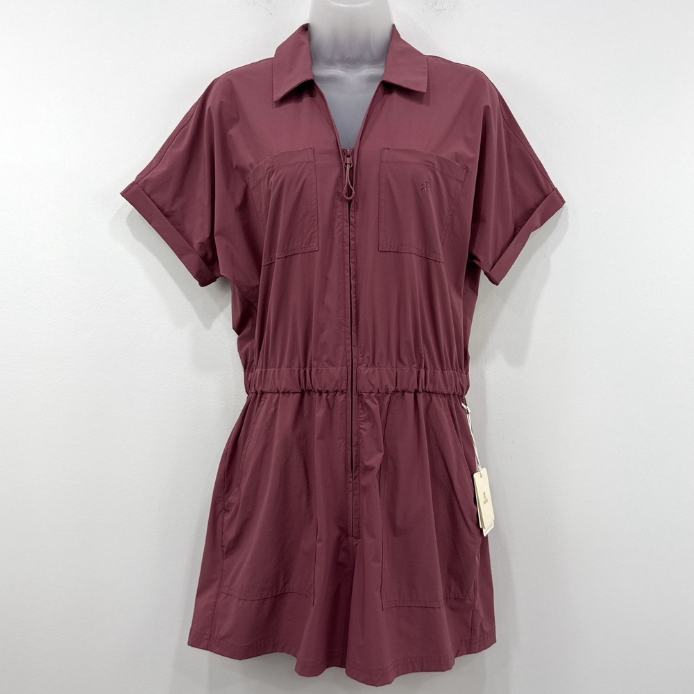 Roark Rapids Romper Women M NWT Mirto Magnetic Pocket Gorpcore Full Zip Utility
